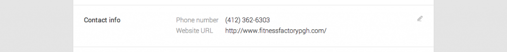 Editing the Contact info of your Google business listing