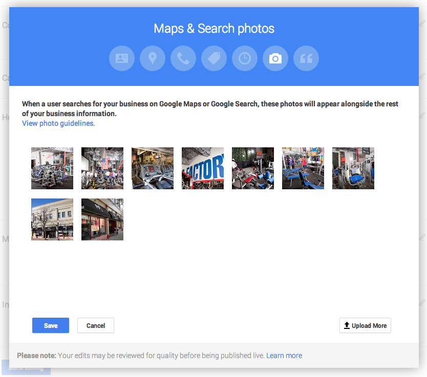 Adding photos to your Google business profile