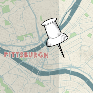A Pinterest Place Pin featuring Pittsburgh