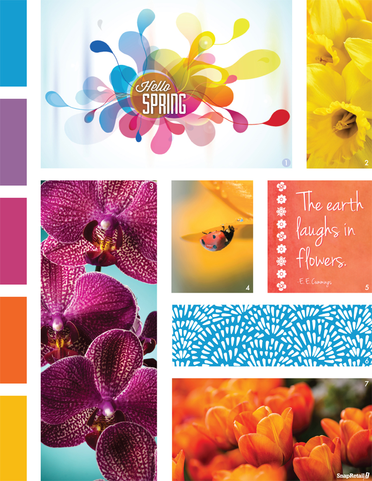 Spring Mood Board for Snap templates