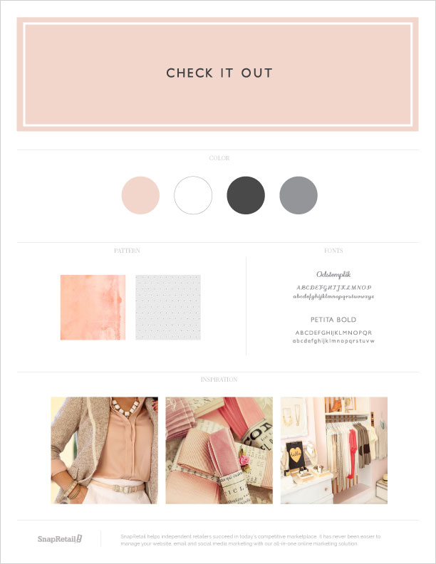 Showcasing the Blush brand identity