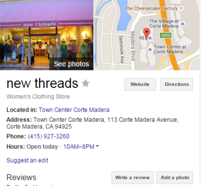 new threads google my business results