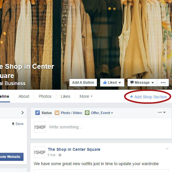 Add a Shop Section on your account to Sell on Facebook