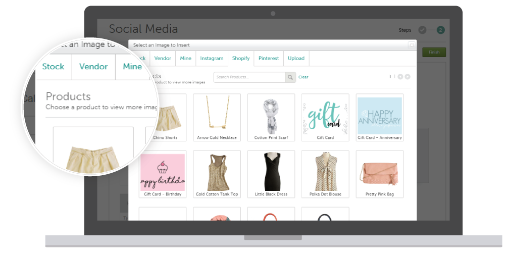 Use Your Shopify Product Images from Your E-Commerce Store in Your Email, Facebook, Twitter, and Pinterest Marketing with SnapRetail