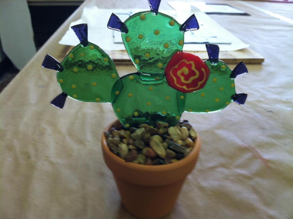 Fused Glass Cactus