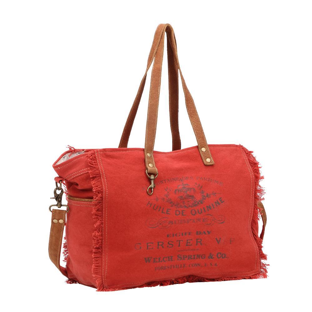 Myra Weekender Bag (Carmine)
