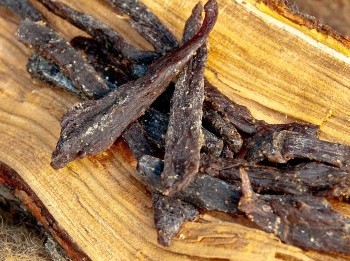 <span style="color:#990000"><strong><span style="font-size:12px">Hickory Smoked Buffalo Jerky</span></strong></span>