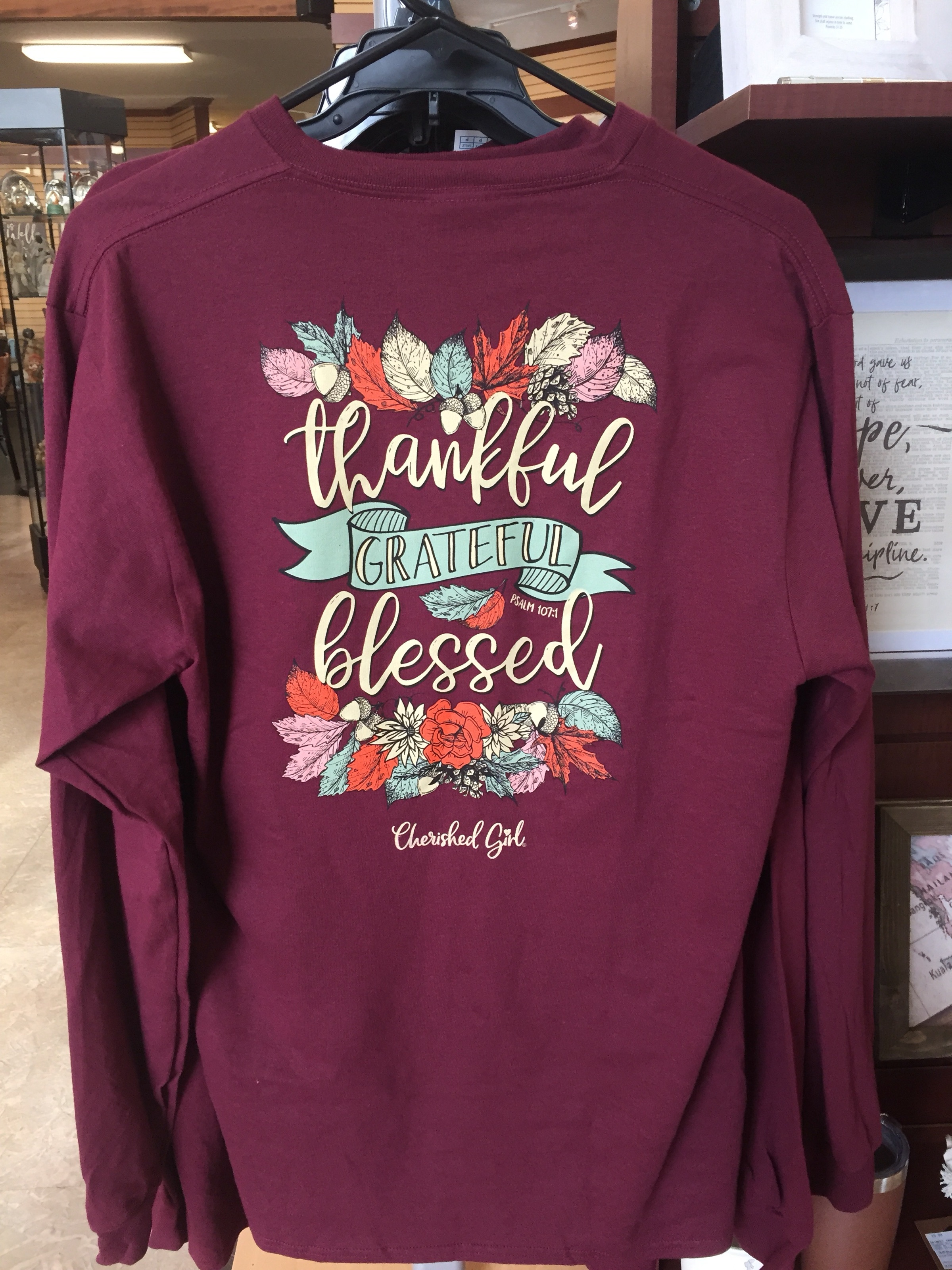Thankful Grateful Blessed Long Sleeve Tshirt