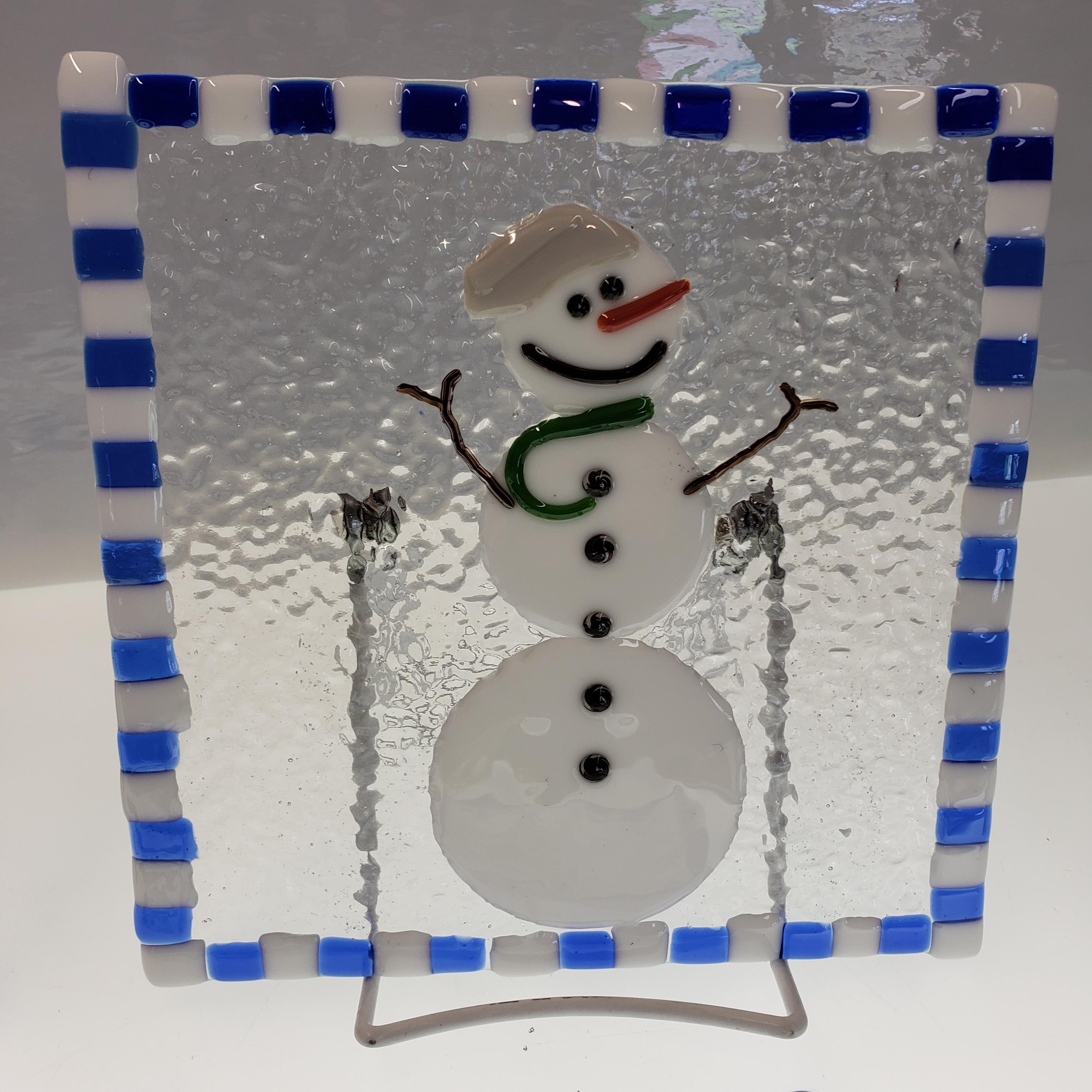 Snowman or Ornaments Plate