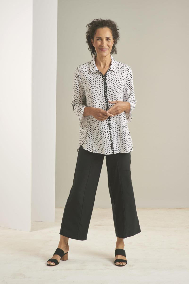 Button Up Tulip Front Blouse