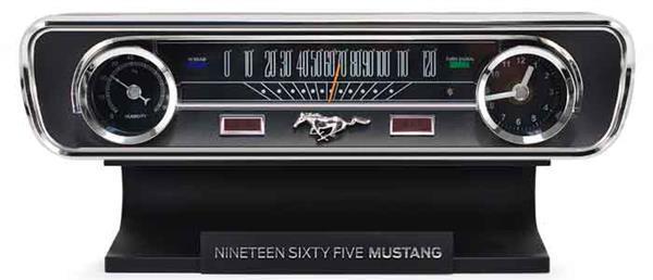 Mustang Desktop Clock &amp; Thermometer