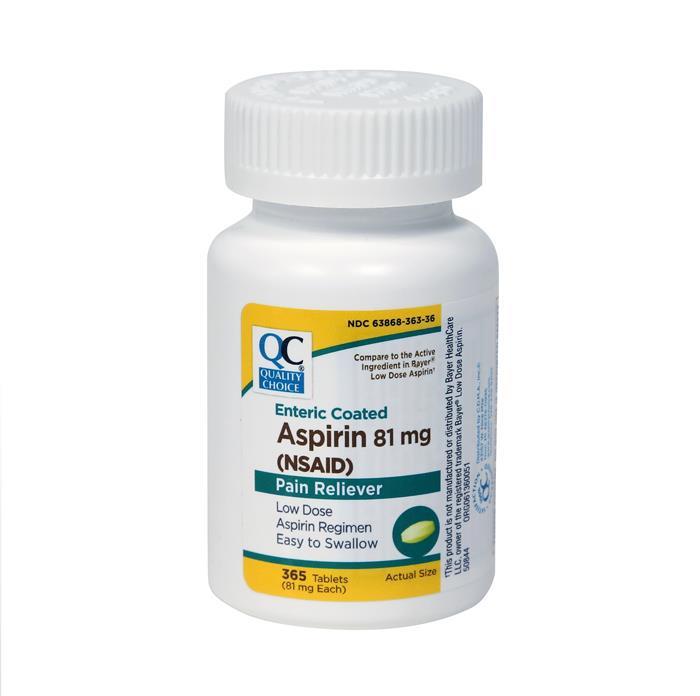 QC Aspirin 81 mg #365