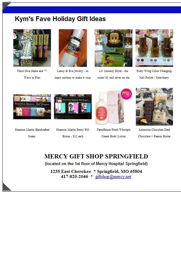 Mercy Gift Shop Springfield Kym's Fave Holiday Gift Ideas